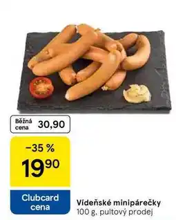 Tesco Vídeňské minipárečky, 100 g nabídka
