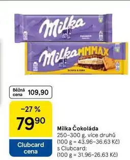 Tesco Milka Čokoláda, 250-300 g, více druhů nabídka