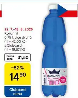 Tesco Korunní, 0.75 l, více druhů nabídka