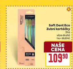 Billa Soft Dent Eco Zubní kartáčky 3 ks vice druhů nabídka