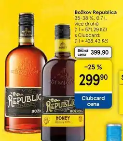 Tesco Božkov Republica 35-38 %, 0.7 l nabídka