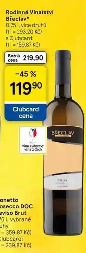 Tesco Rodinné Vinařství Břeclav, 0,75 l, více druhů nabídka