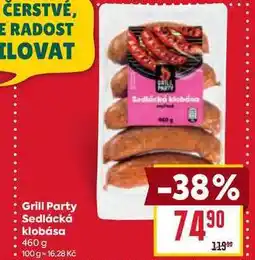 Billa Grill Party Sedlácká klobása 460 g nabídka