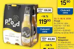 Tesco Proud, 6x 330 ml, sklo nabídka
