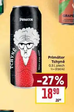 Billa Primátor Tchyně 0,51, plech nabídka