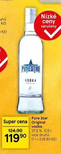 Tesco Pure Star original vodka 37,5 %, 0.5 l nabídka
