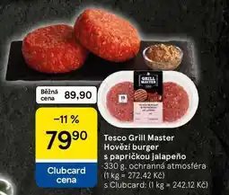 Tesco Tesco Grill Master Hovězí burger s papričkou jalapeño, 330 g nabídka