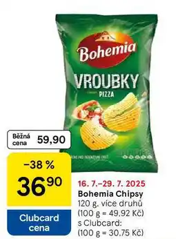 Tesco Bohemia Chipsy, 120 g, více druhů nabídka