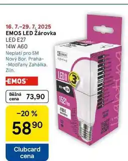 Tesco EMOS LED Žárovka, LED E27 14W A60 nabídka