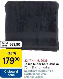 Tesco Tesco Super Soft Osuška, 70 × 127 cm, modrá nabídka