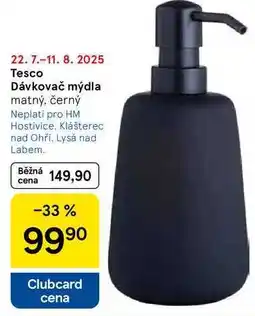 Tesco Tesco Dávkovač mýdla matný, černý nabídka