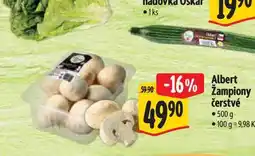 Albert Albert žampiony čerstvé 500 g nabídka