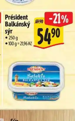 Albert Président Balkánský sýr 250 g nabídka