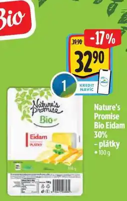 Albert Nature's Promise Bio Eidam 30% - plátky 100 g nabídka