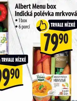 Albert Albert Menu box Indická polévka mrkvová 1 box nabídka