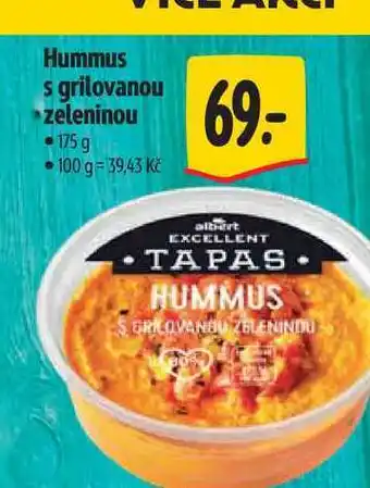Albert Hummus s grilovanou zeleninou - 175 g nabídka