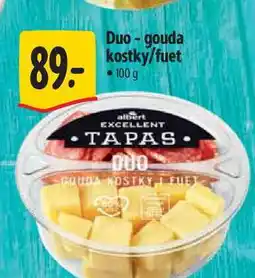 Albert Duo-gouda kostky/fuet 100 g nabídka