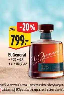 Albert El General 0,7 l nabídka