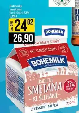 Jip Bohemilk smetana ke šlehání 33% 0,25 l nabídka