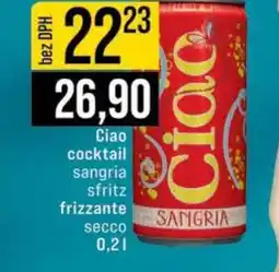 Jip Ciao cocktail nabídka