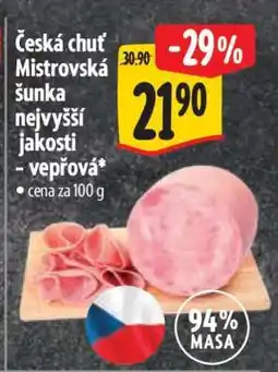 Albert Česká chuť Mistrovská šunka nejvyšší jakosti - vepřová nabídka