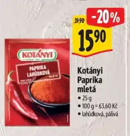 Albert Kotányi Paprika mletá nabídka