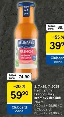 Tesco Hellmann's Francouzský krémový dresink nabídka