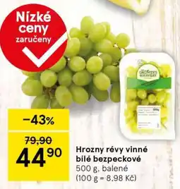 Tesco Hrozny révy vinné bílé bezpeckové nabídka