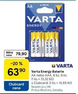 Tesco Varta Energy Baterie nabídka