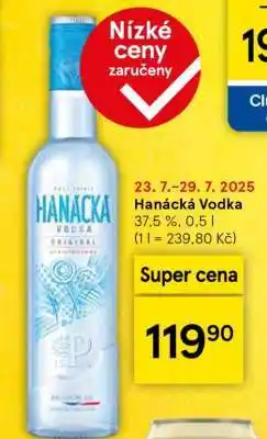 Tesco Hanácká Vodka nabídka