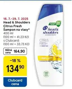 Tesco Head & Shoulders Citrus Fresh Šampon na vlasy nabídka