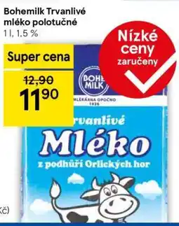 Tesco Bohemilk Trvanlivé mléko polotučné nabídka