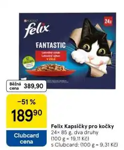 Tesco Felix kapsičky pro kočky nabídka