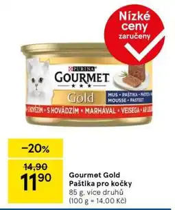 Tesco Gourmet Gold Paštika pro kočky nabídka