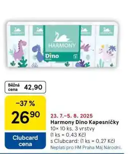 Tesco Harmony Dino Kapesníčky nabídka
