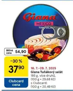 Tesco Giana Tuňákový salát nabídka
