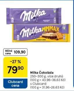 Tesco Milka Čokoláda nabídka