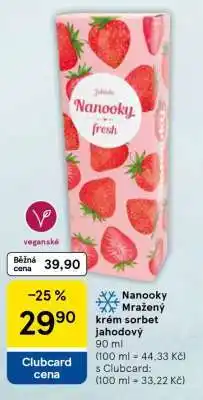 Tesco Nanooky Mražený krém sorbet jahodový nabídka