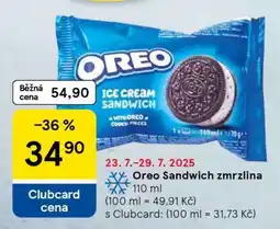 Tesco Oreo Sandwich zmrzlina nabídka