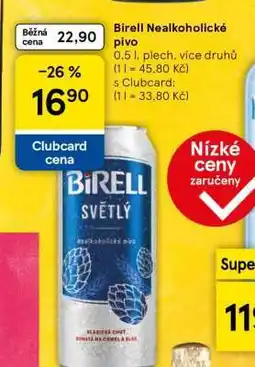 Tesco BIRELL Nealkoholické pivo nabídka