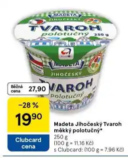 Tesco Madeta Jihočeský Tvaroh měkký polotučný nabídka