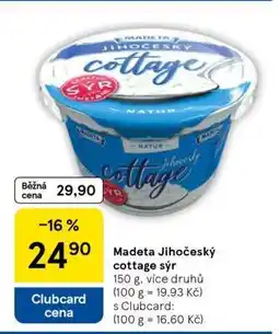 Tesco Madeta Jihočeský cottage sýr nabídka