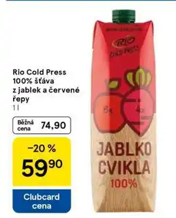 Tesco Rio Cold Press 100% šťáva z jablek a červené řepy nabídka