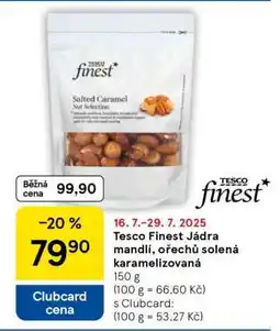 Tesco Tesco Finest Jádra mandlí, ořechů solená karamelizovaná nabídka
