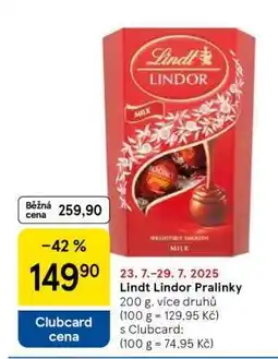 Tesco Lindt Lindor Pralinky nabídka