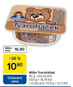 Tesco Milko Tvaroháček nabídka