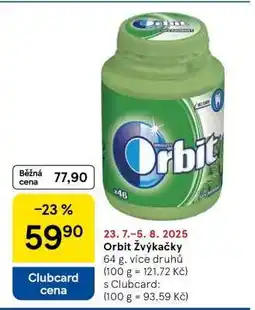 Tesco Orbit žvýkačky nabídka