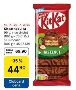 Tesco KitKat tabulka nabídka