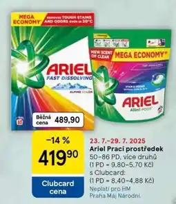Tesco Ariel prací prostředek nabídka
