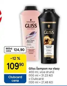 Tesco Gliss Šampon na vlasy nabídka